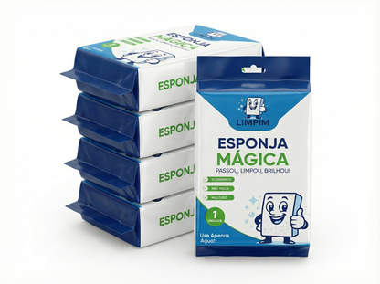 Kit 5 Esponjas Magicas Limpim